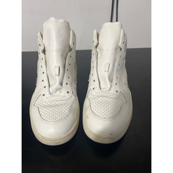 VEJA V-15 White Leather High Top Sneakers Women’s 10 • Minimalist Classic - Picture 3 of 12